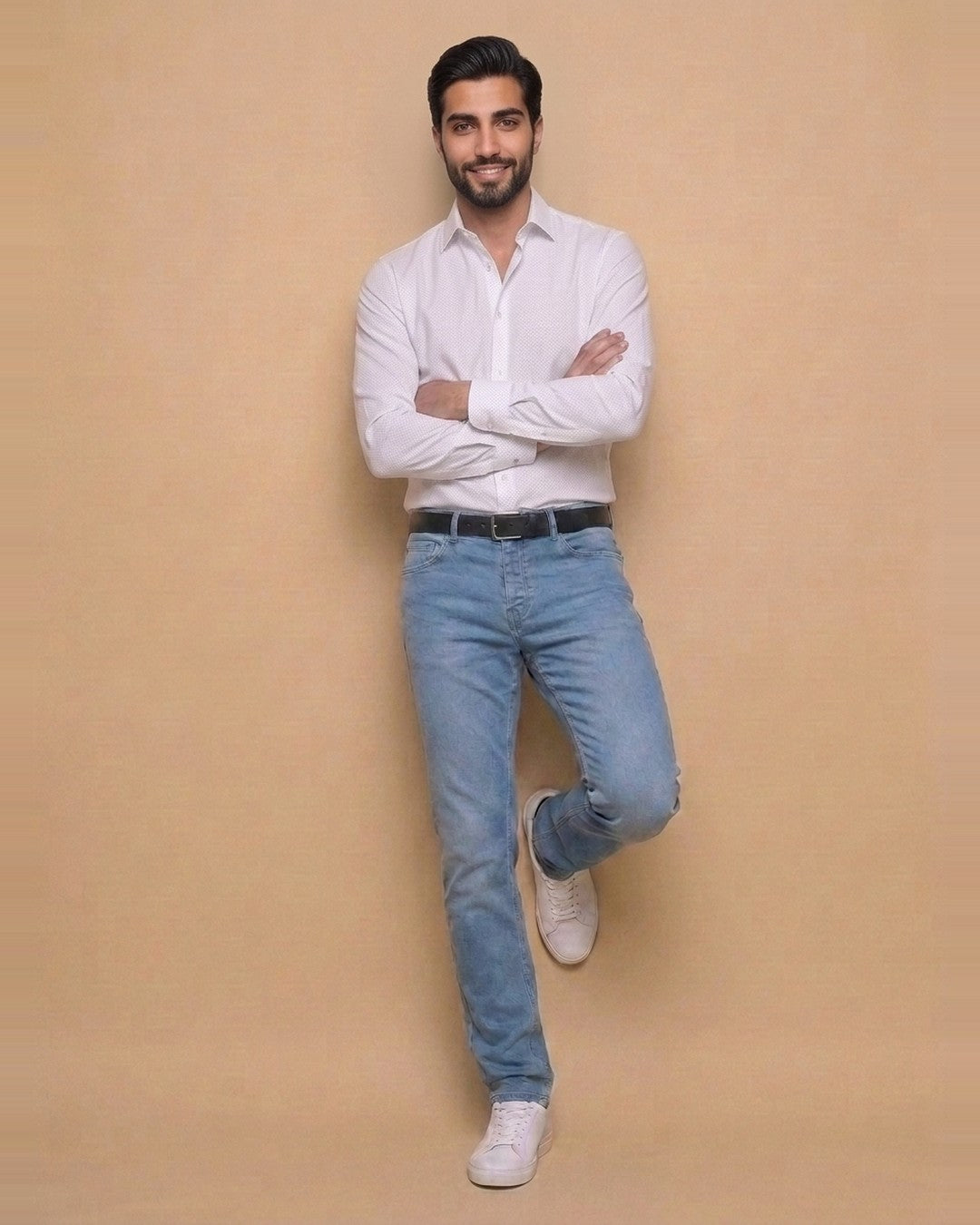 Lenny – Jean Fresh bleu clair Modern Fit grande longueur – vue de face