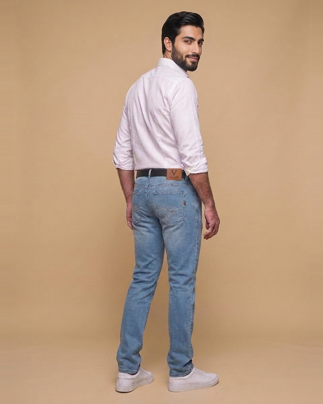 Lenny – Jean Fresh bleu clair Modern Fit grande longueur – vue de dos