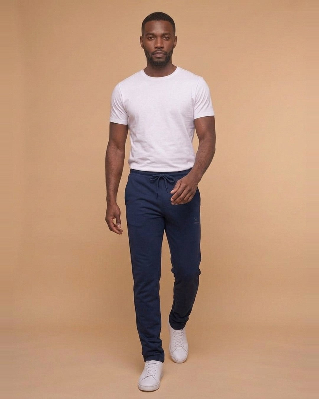 Nolan – Jogging bleu nuit Modern Fit grande longueur – vue de face