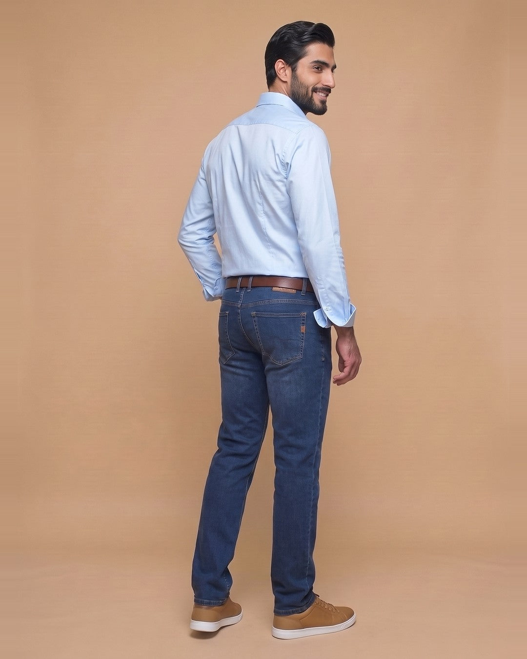 Peter – Jean Stone Modern Fit Extra-Long – Back View