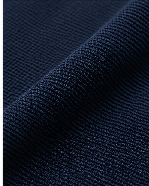 Polo de manga larga con tapeta abotonada AZUL MARINO