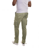 Pantalon cargo grande longueur amande dos