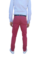 Pantalon grande longueur framboise dos