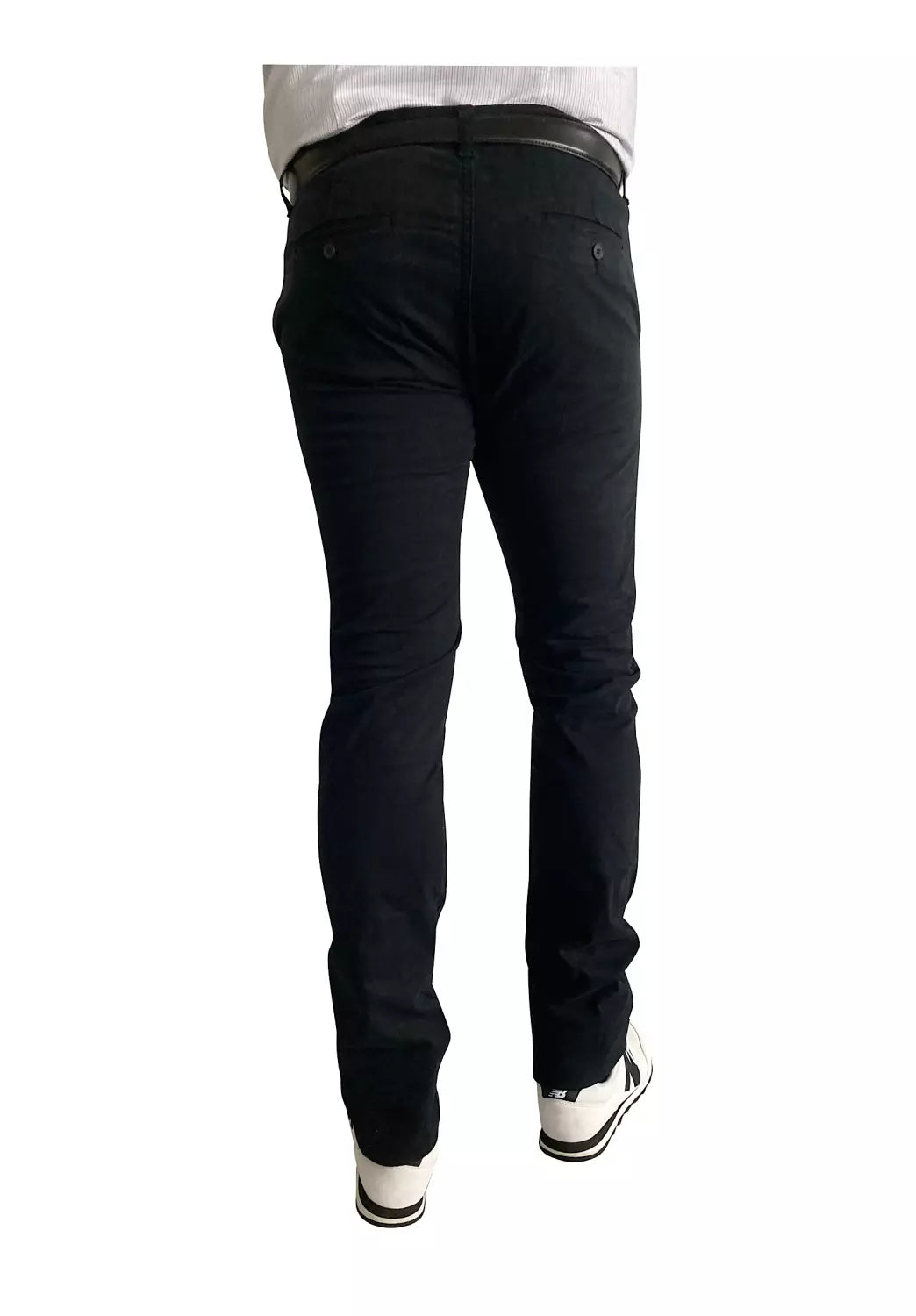 Pantalon noir grande longueur dos