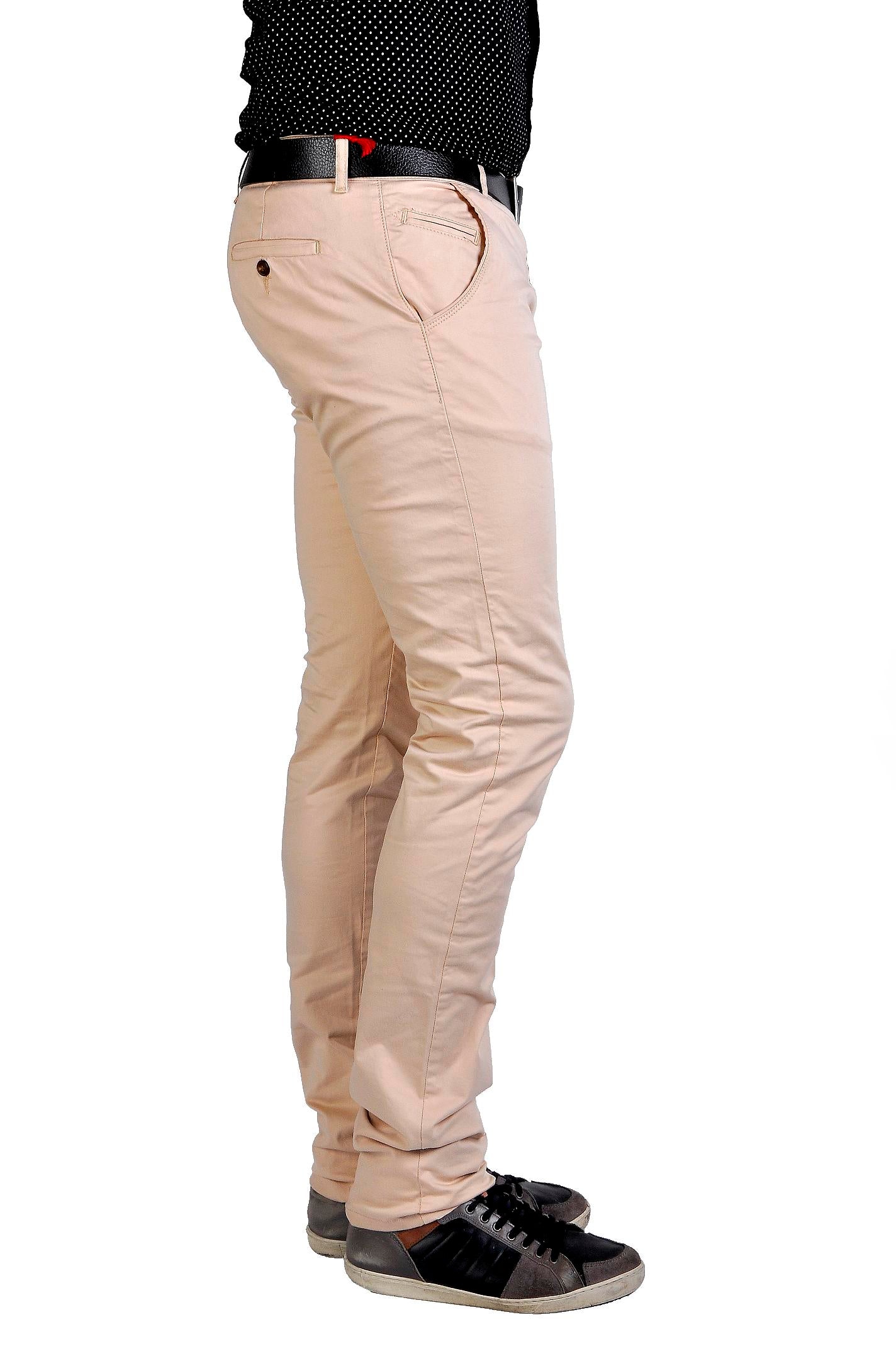 Pantalon beige slim grande longueur