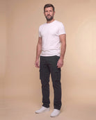 Florent – Long anthracite cargo pants – front view