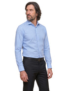 Italian – Chemise bleu ciel col italien Modern Fit – sur fond blanc