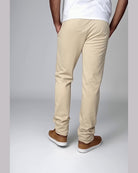Nolan – Beige Modern Fit Long-Length Joggers – Back View