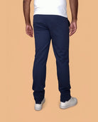 Nolan – Jogging bleu nuit Modern Fit grande longueur – vue de dos