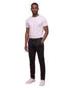 Nolan – Black Modern Fit Long-Length Sweatpants – on a white background