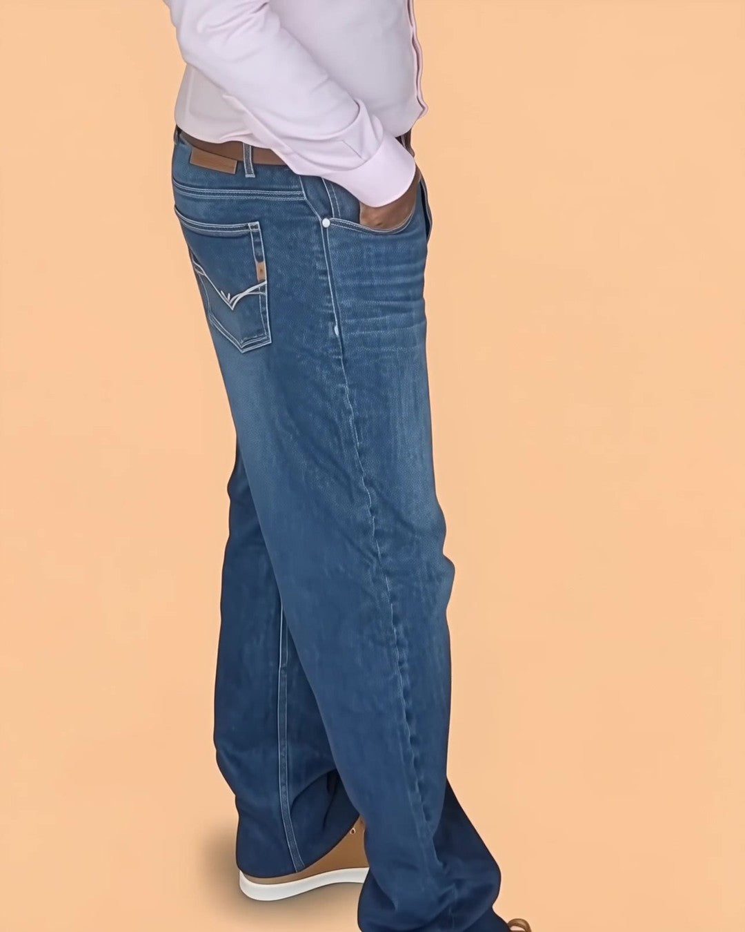 Oscar – Jean Effect loose grande longueur – vue de profil