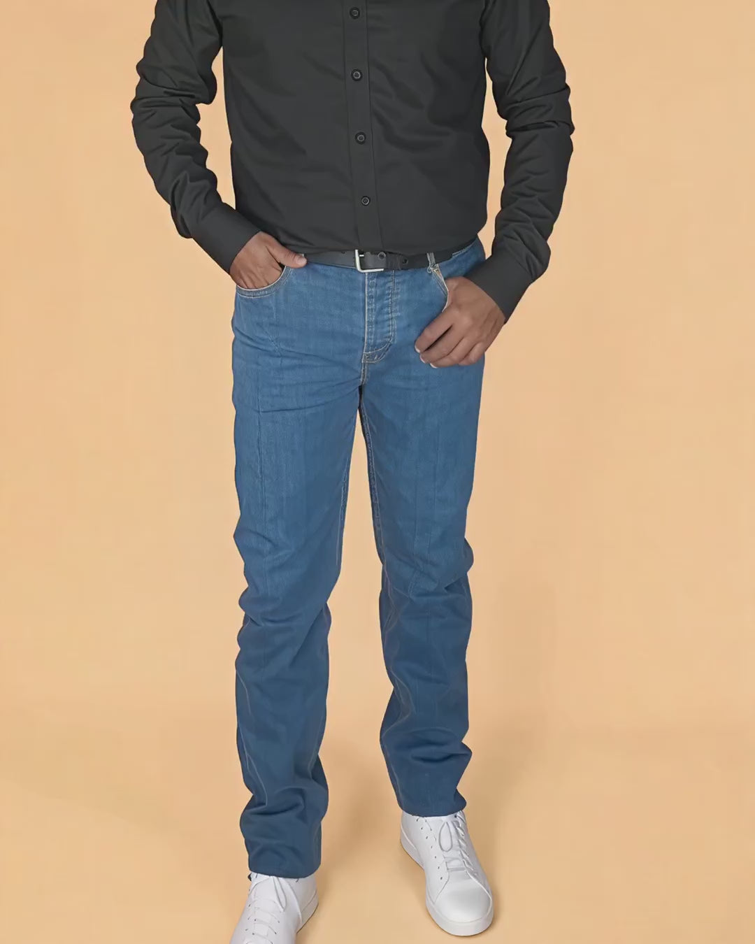 Peter – Jean bleach Modern Fit grande longueur – vidéo portée