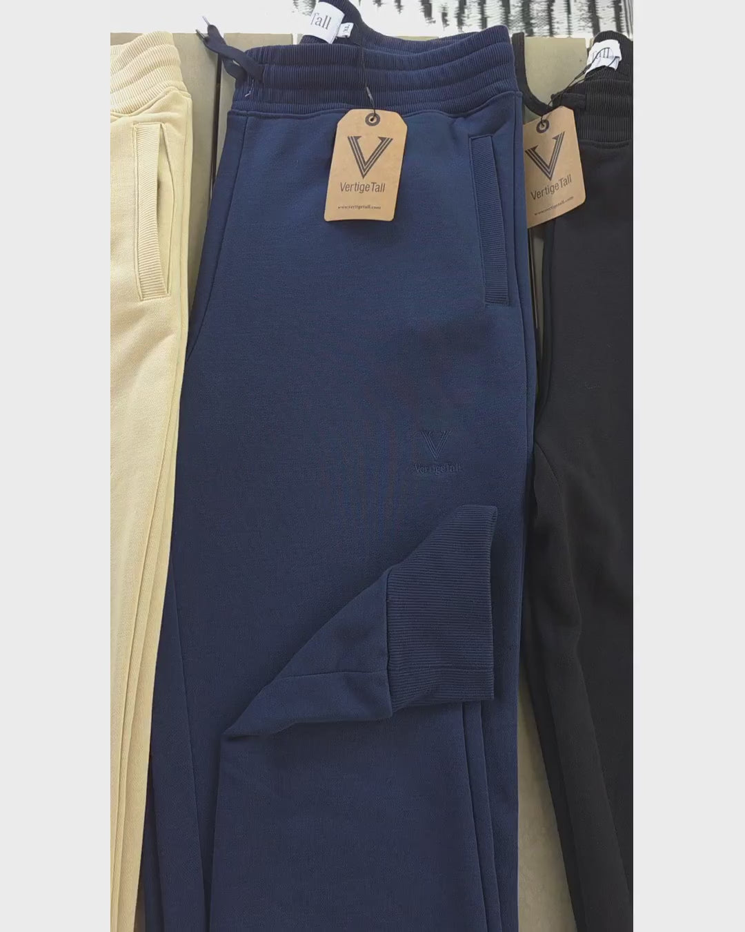 Nolan – Jogging bleu nuit Modern Fit grande longueur – vidéo détail