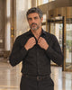 Italian – Chemise noire col italien Modern Fit – vidéo portée